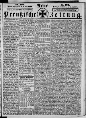 Neue preußische Zeitung vom 28.04.1860