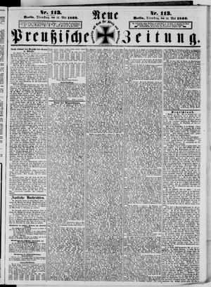 Neue preußische Zeitung vom 15.05.1860