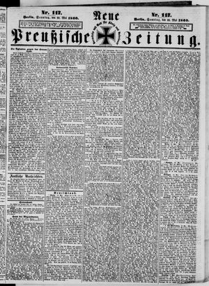 Neue preußische Zeitung vom 20.05.1860