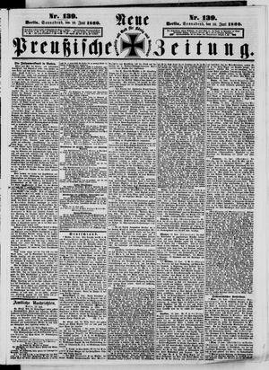 Neue preußische Zeitung vom 16.06.1860