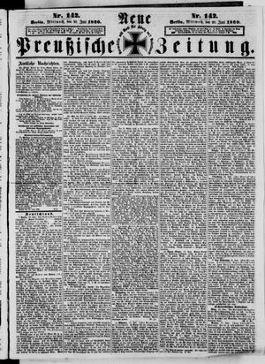 Neue preußische Zeitung vom 20.06.1860