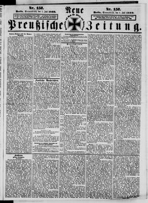 Neue preußische Zeitung on Jul 7, 1860