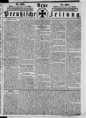 Neue preußische Zeitung vom 17.07.1860