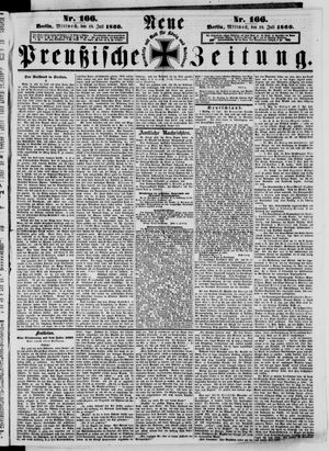 Neue preußische Zeitung vom 18.07.1860