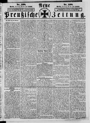 Neue preußische Zeitung vom 20.07.1860
