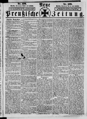 Neue preußische Zeitung vom 22.07.1860