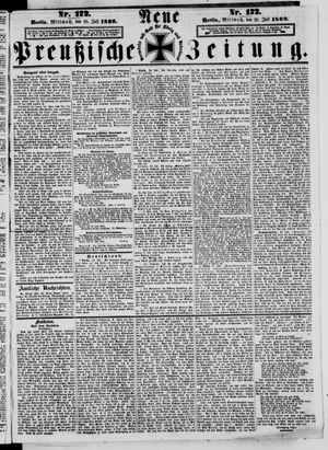 Neue preußische Zeitung vom 25.07.1860