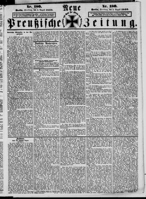 Neue preußische Zeitung on Aug 3, 1860