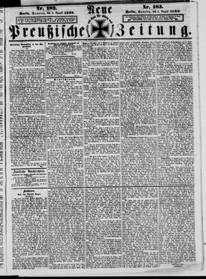 Neue preußische Zeitung vom 05.08.1860