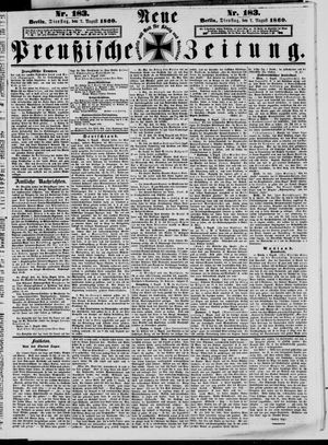 Neue preußische Zeitung vom 07.08.1860
