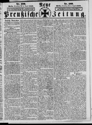 Neue preußische Zeitung vom 14.08.1860