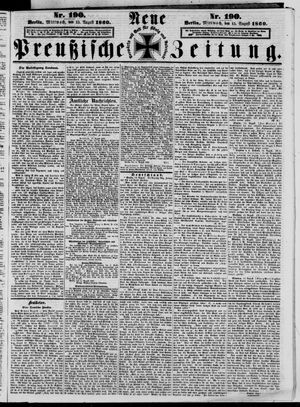 Neue preußische Zeitung vom 15.08.1860