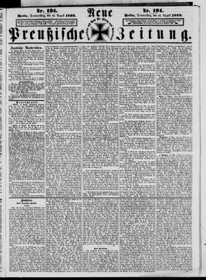 Neue preußische Zeitung vom 16.08.1860