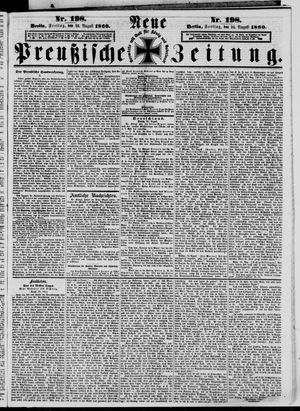 Neue preußische Zeitung vom 23.08.1860