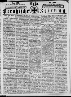 Neue preußische Zeitung vom 28.08.1860