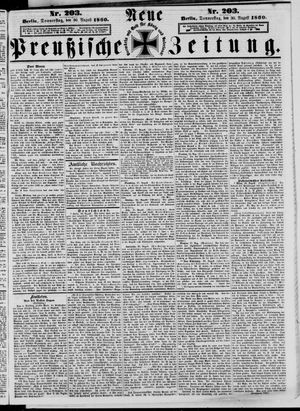 Neue preußische Zeitung vom 29.08.1860