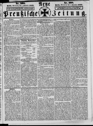 Neue preußische Zeitung vom 05.09.1860