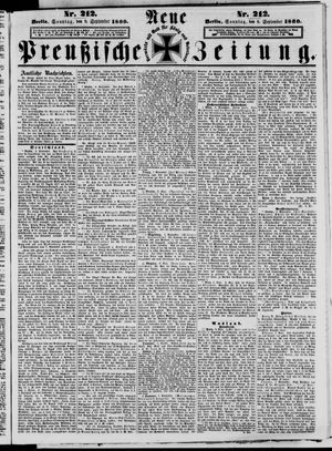 Neue preußische Zeitung vom 09.09.1860
