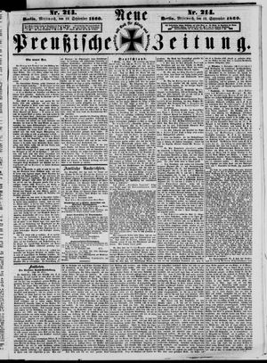 Neue preußische Zeitung vom 12.09.1860