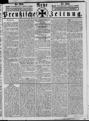 Neue preußische Zeitung vom 13.09.1860