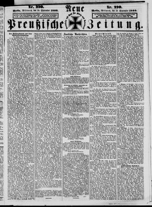 Neue preußische Zeitung vom 19.09.1860