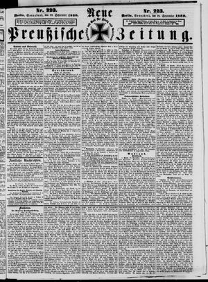 Neue preußische Zeitung vom 22.09.1860
