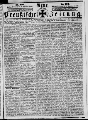Neue preußische Zeitung on Sep 26, 1860