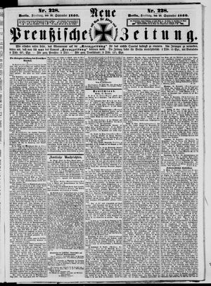 Neue preußische Zeitung vom 28.09.1860