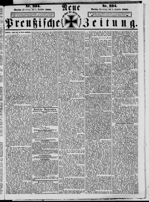 Neue preußische Zeitung vom 05.10.1860