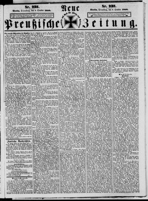 Neue preußische Zeitung vom 09.10.1860