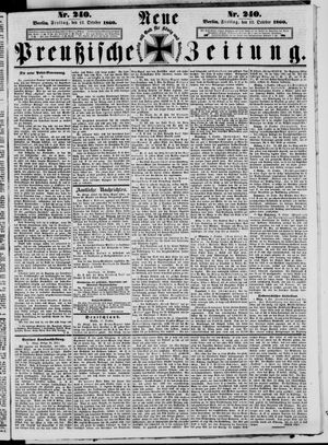 Neue preußische Zeitung vom 12.10.1860