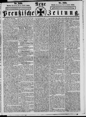 Neue preußische Zeitung vom 14.10.1860