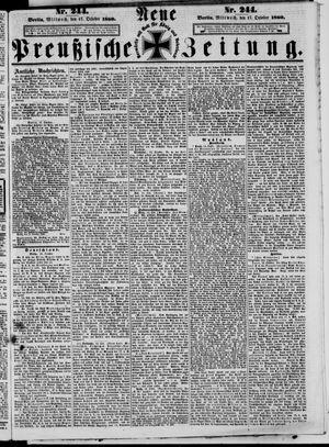 Neue preußische Zeitung vom 17.10.1860