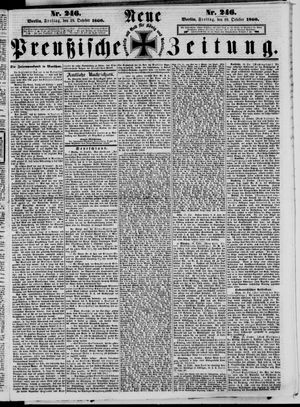 Neue preußische Zeitung vom 19.10.1860