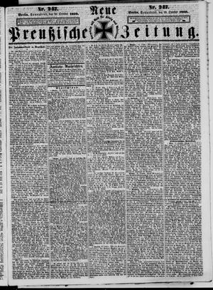 Neue preußische Zeitung vom 20.10.1860
