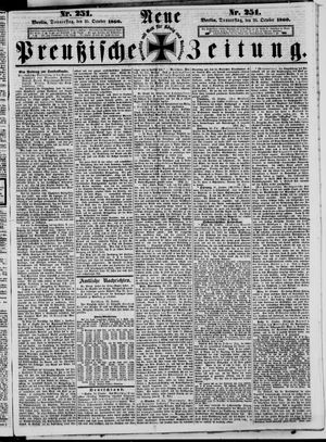 Neue preußische Zeitung vom 25.10.1860