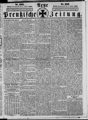 Neue preußische Zeitung vom 27.10.1860