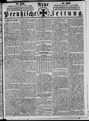 Neue preußische Zeitung vom 31.10.1860