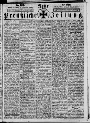 Neue preußische Zeitung vom 07.11.1860