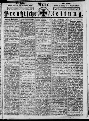 Neue preußische Zeitung vom 11.11.1860