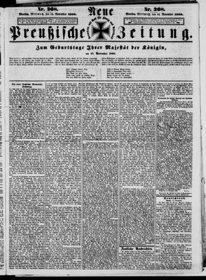 Neue preußische Zeitung vom 14.11.1860