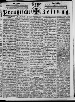 Neue preußische Zeitung vom 15.11.1860