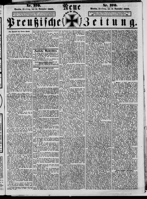Neue preußische Zeitung vom 16.11.1860