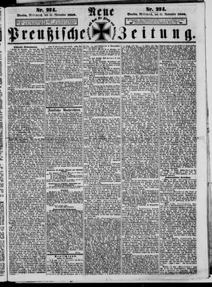 Neue preußische Zeitung on Nov 21, 1860