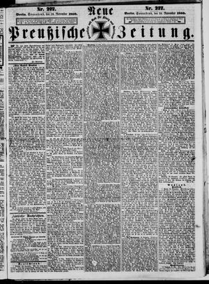 Neue preußische Zeitung vom 24.11.1860