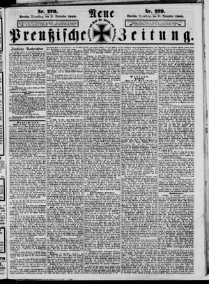 Neue preußische Zeitung vom 27.11.1860