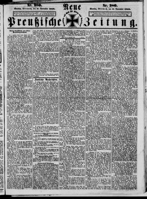 Neue preußische Zeitung vom 28.11.1860