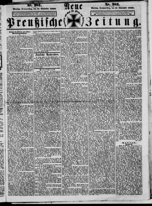 Neue preußische Zeitung vom 29.11.1860