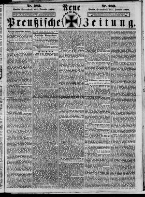 Neue preußische Zeitung vom 01.12.1860