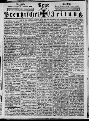 Neue preußische Zeitung vom 04.12.1860
